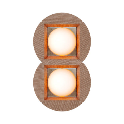 Dot Wall Light in Clear White Oak (2-Light).