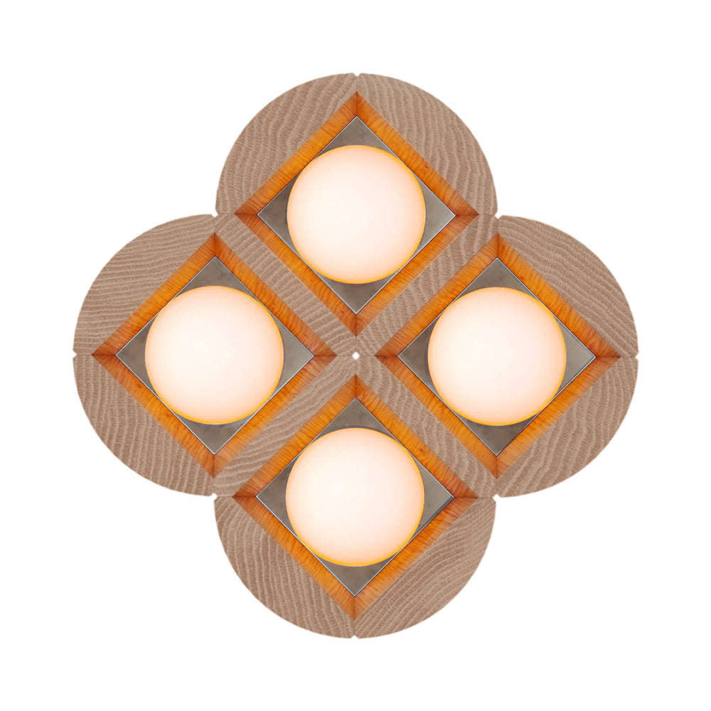 Dot Wall Light in Clear White Oak (4-Light).