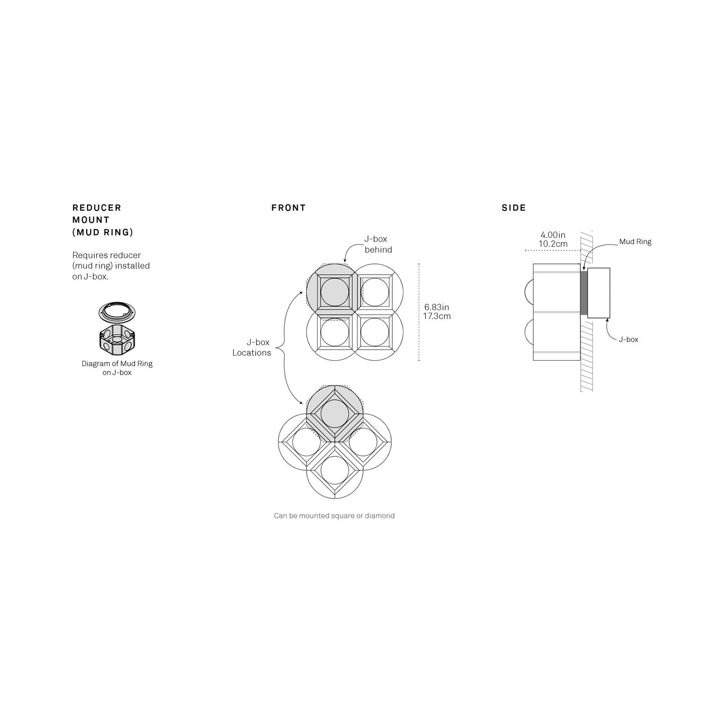 Dot Wall Light - line drawing.