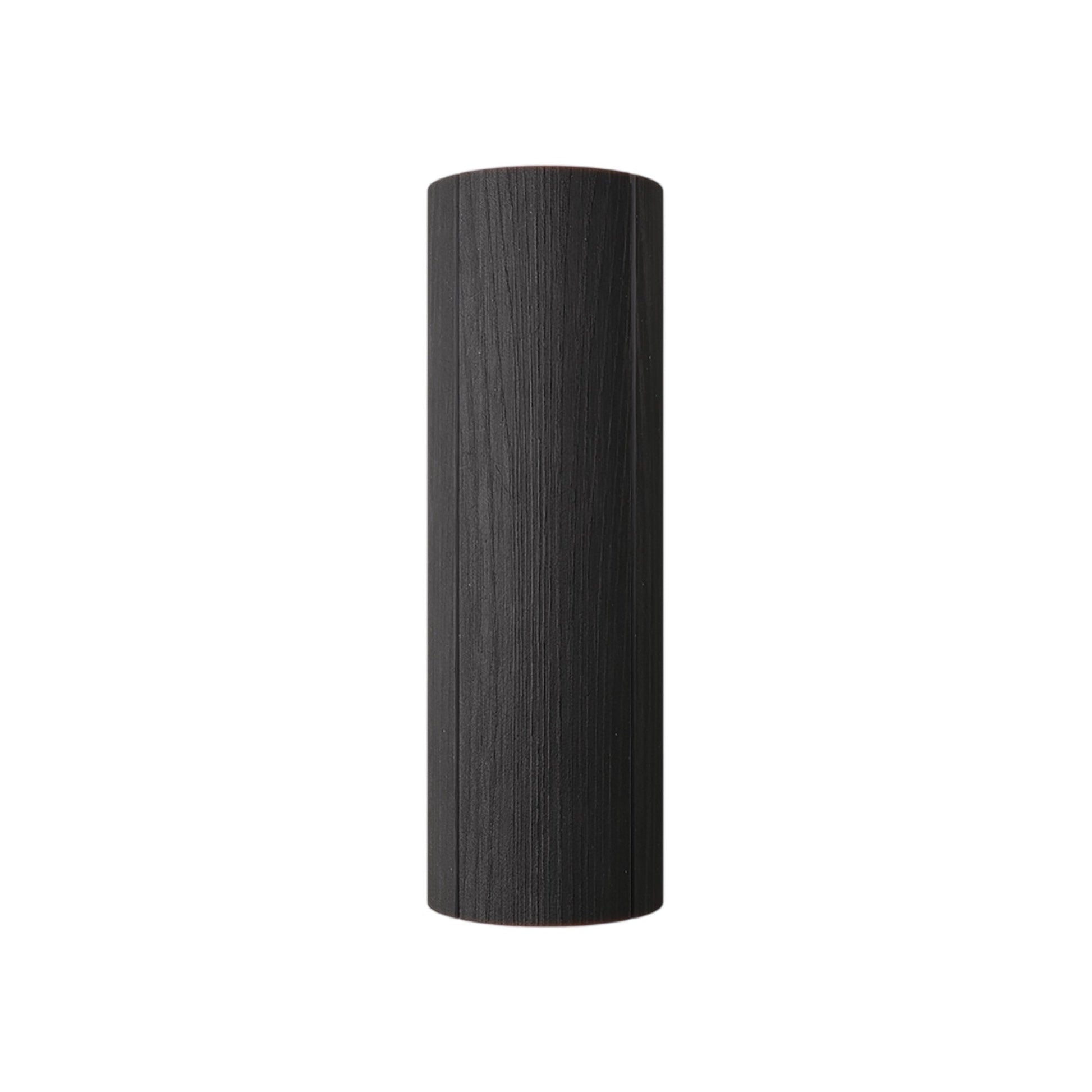 Pillar Wall Light in Black Salvaged NYC Pin Oak (12-Inch).