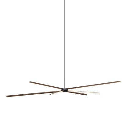 Skybang Big LED Pendant Light in American Walnut/Blackened.