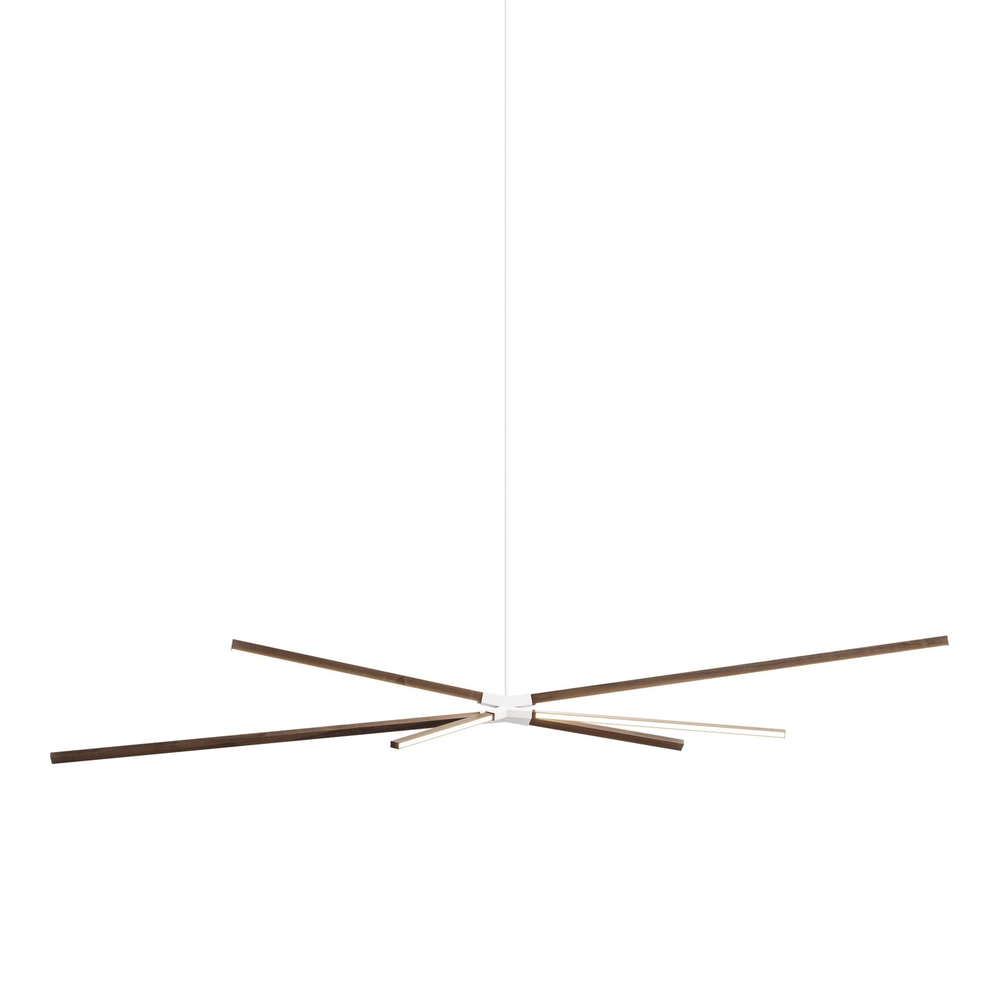 Skybang Big LED Pendant Light in American Walnut/White.