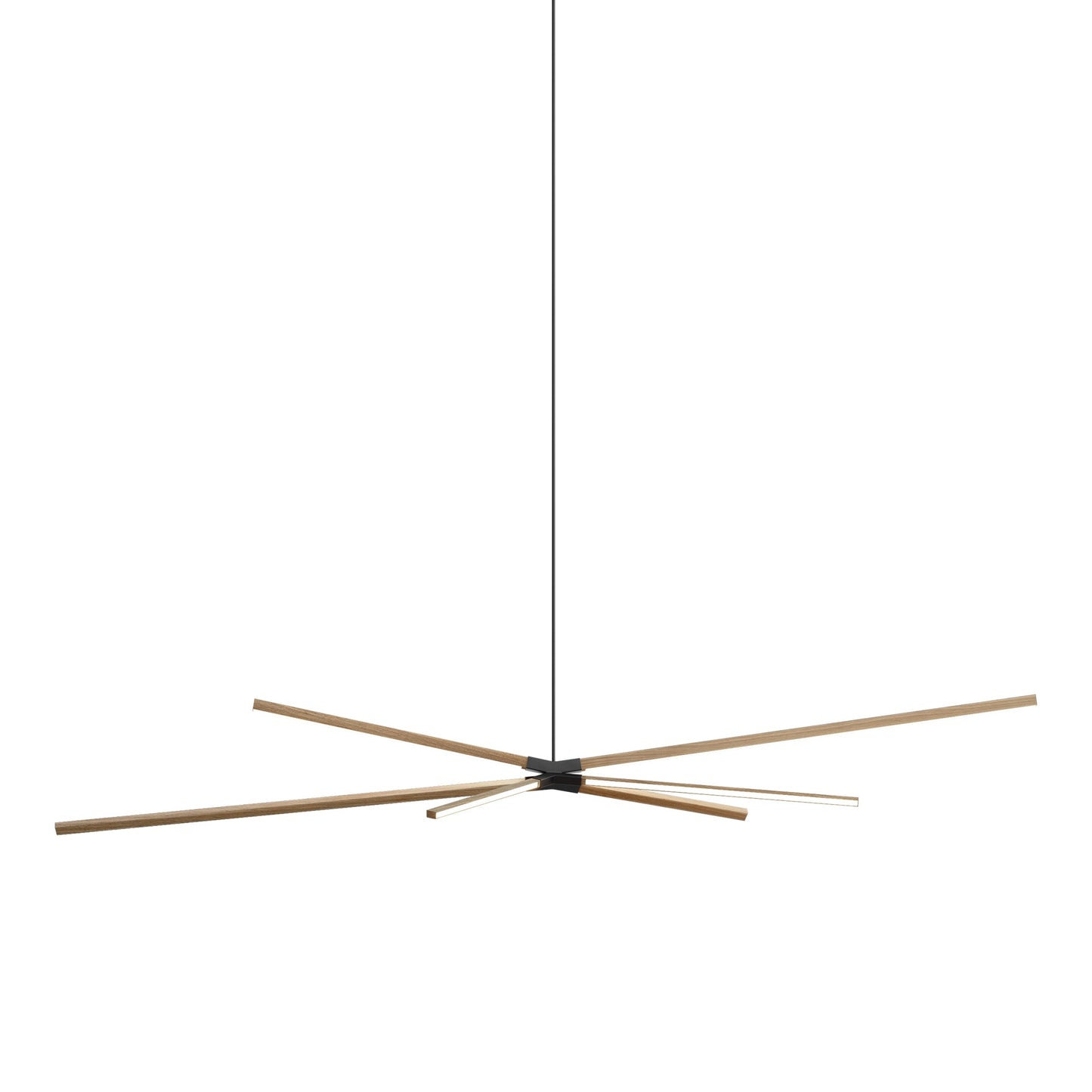 Skybang Big LED Pendant Light in Clear White Oak/Blackened.