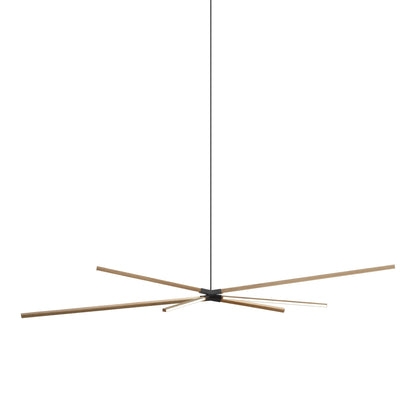 Skybang Big LED Pendant Light in Clear White Oak/Blackened.