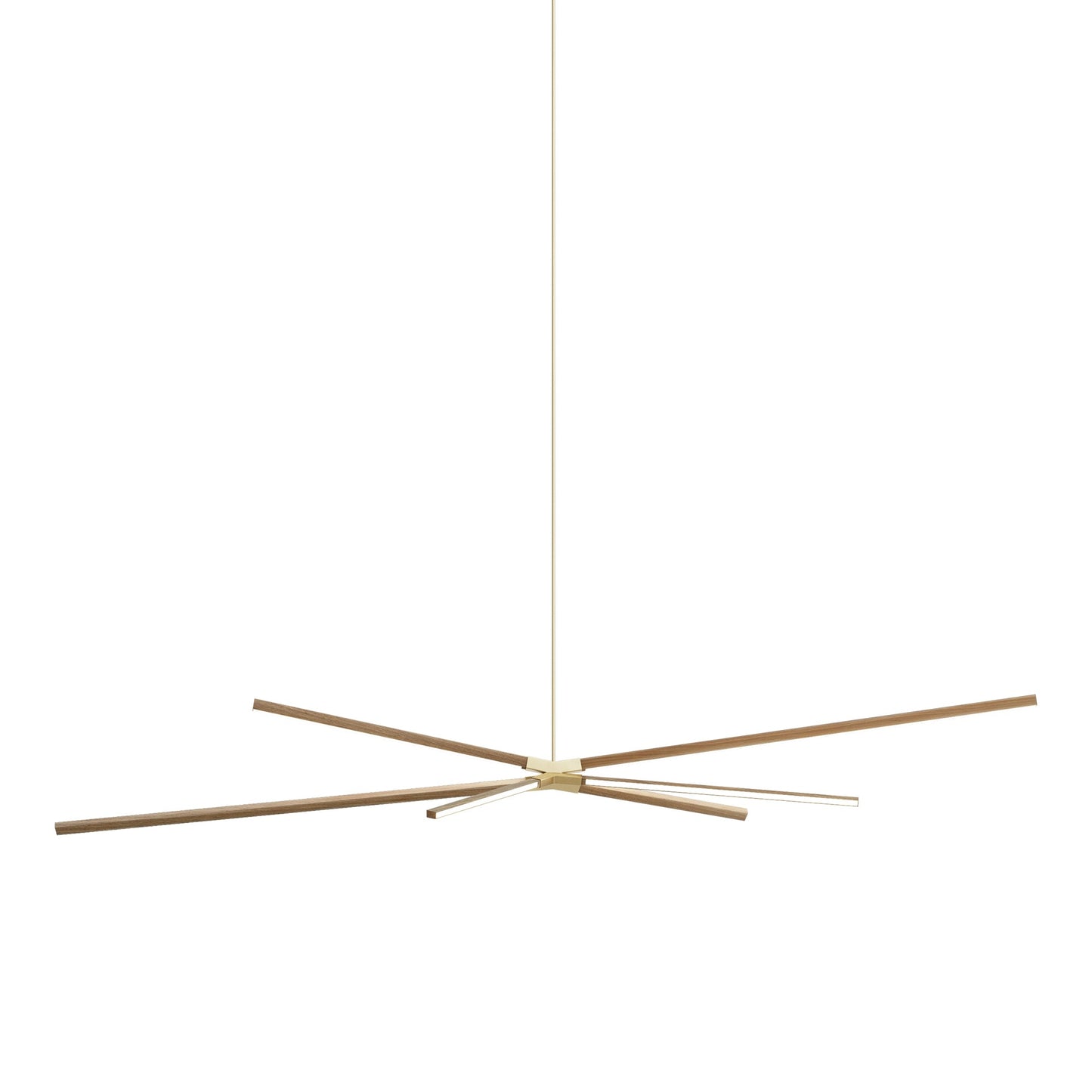Skybang Big LED Pendant Light in Clear White Oak/Brushed Nickel.