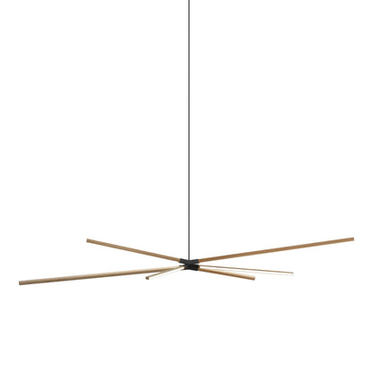 Skybang Big LED Pendant Light in Clear White Oak/Matte Black.
