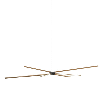 Skybang Big LED Pendant Light in Clear White Oak/Slate Grey.