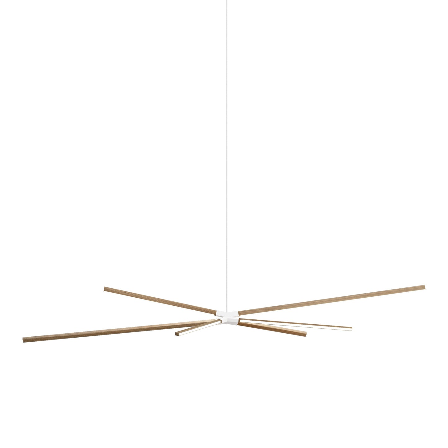 Skybang Big LED Pendant Light in Clear White Oak/White.