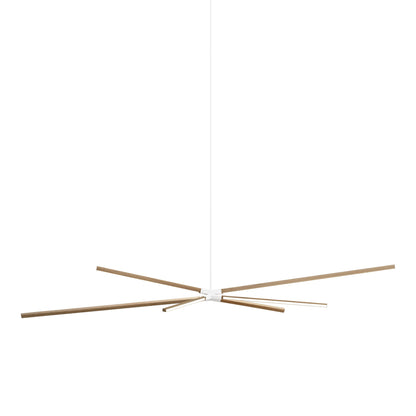 Skybang Big LED Pendant Light in Clear White Oak/White.