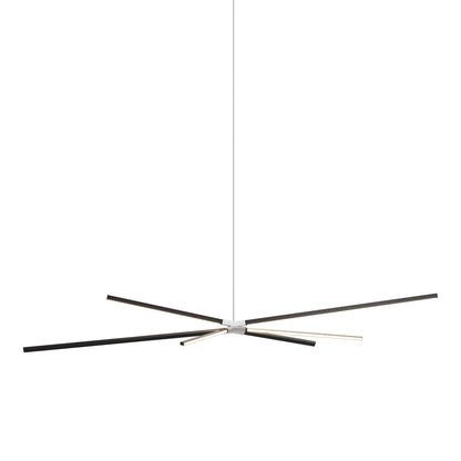 Skybang Big LED Pendant Light in Ebonized Oak/Brushed Nickel.
