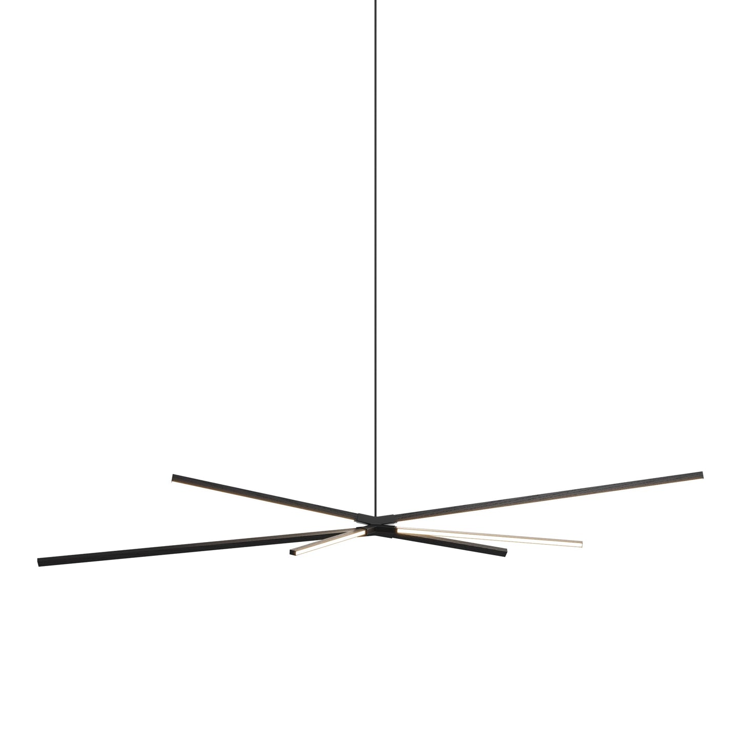 Skybang Big LED Pendant Light in Ebonized Oak/Matte Black.