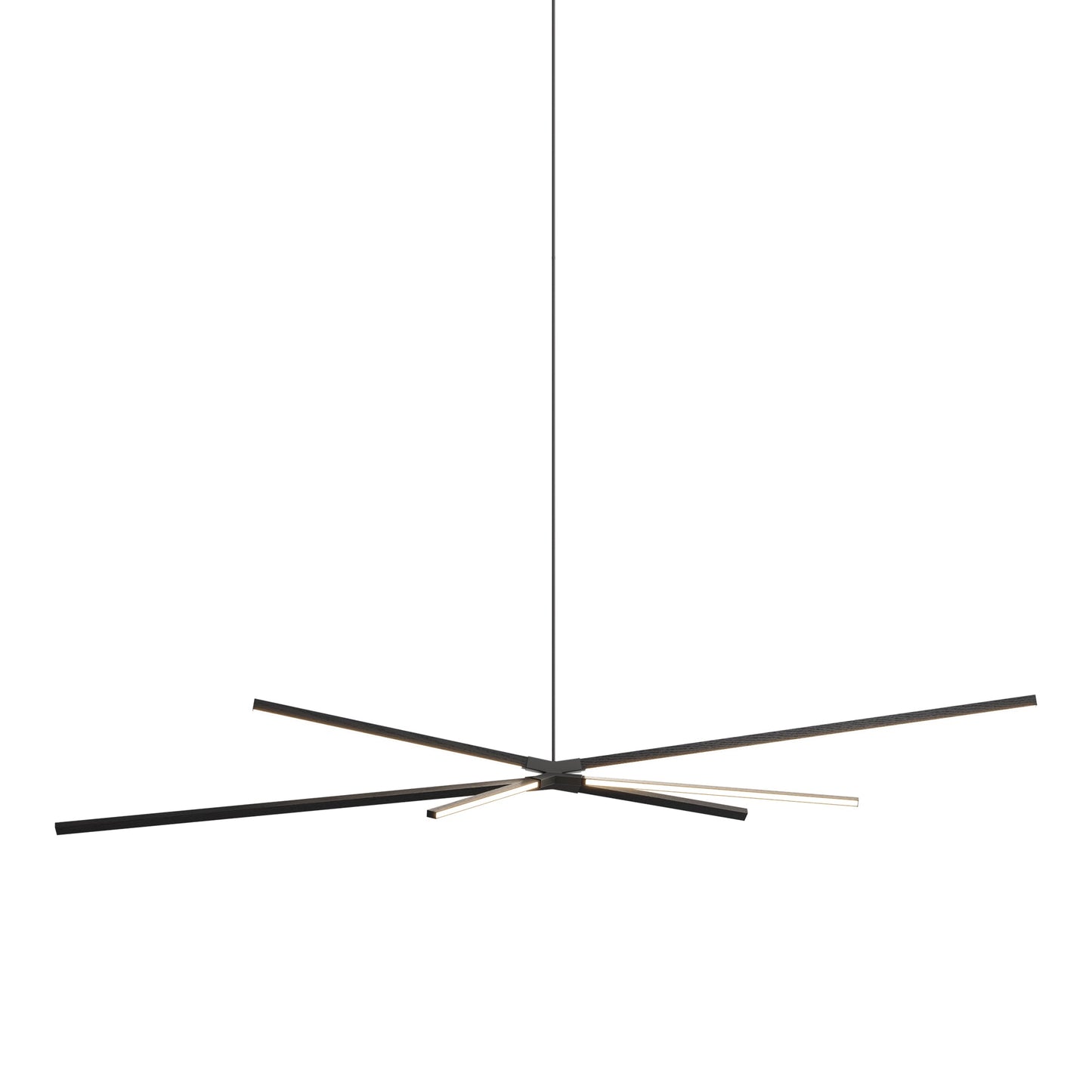 Skybang Big LED Pendant Light in Ebonized Oak/Slate Grey.