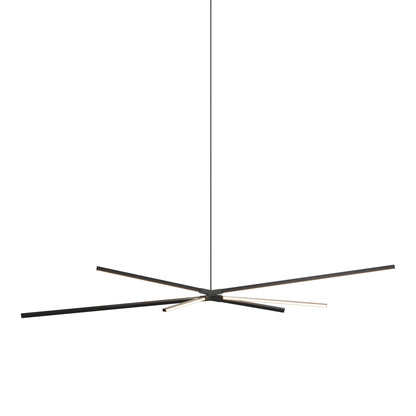 Skybang Big LED Pendant Light in Ebonized Oak/Slate Grey.