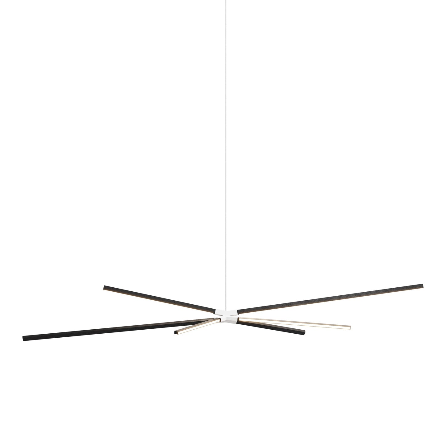 Skybang Big LED Pendant Light in Ebonized Oak/White.