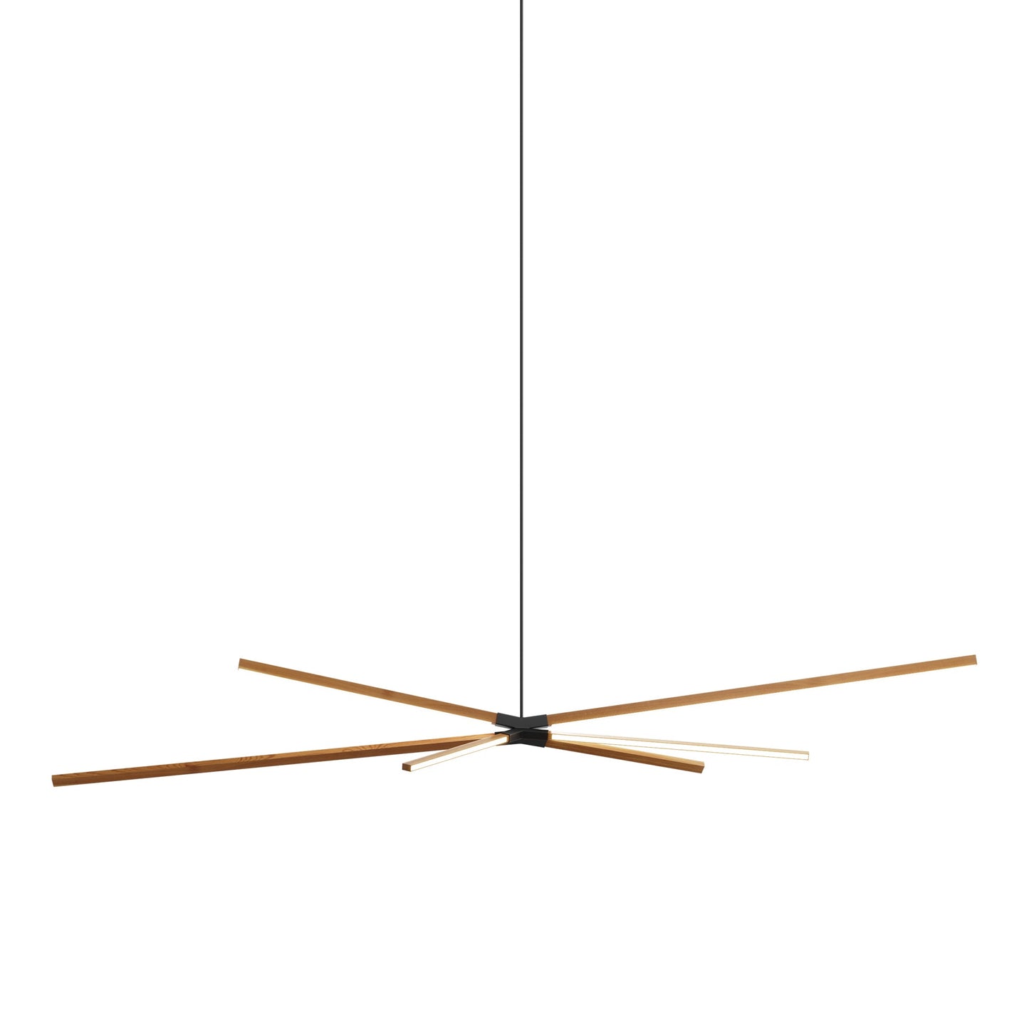 Skybang Big LED Pendant Light in Heart Pine (Reclaimed)/Matte Black.