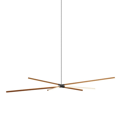 Skybang Big LED Pendant Light in Heart Pine (Reclaimed)/Slate Grey.
