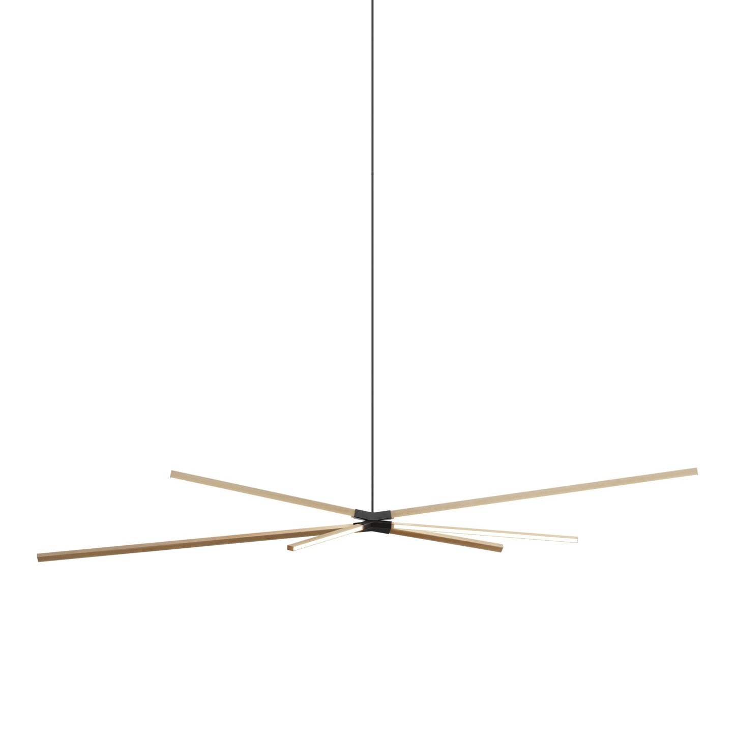 Skybang Big LED Pendant Light in Maple/Blackened.