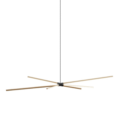 Skybang Big LED Pendant Light in Maple/Blackened.