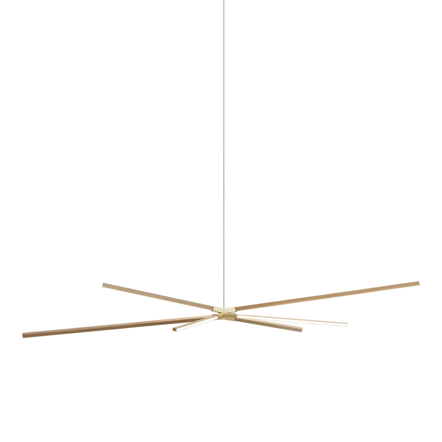 Skybang Big LED Pendant Light in Maple/Brushed Brass.