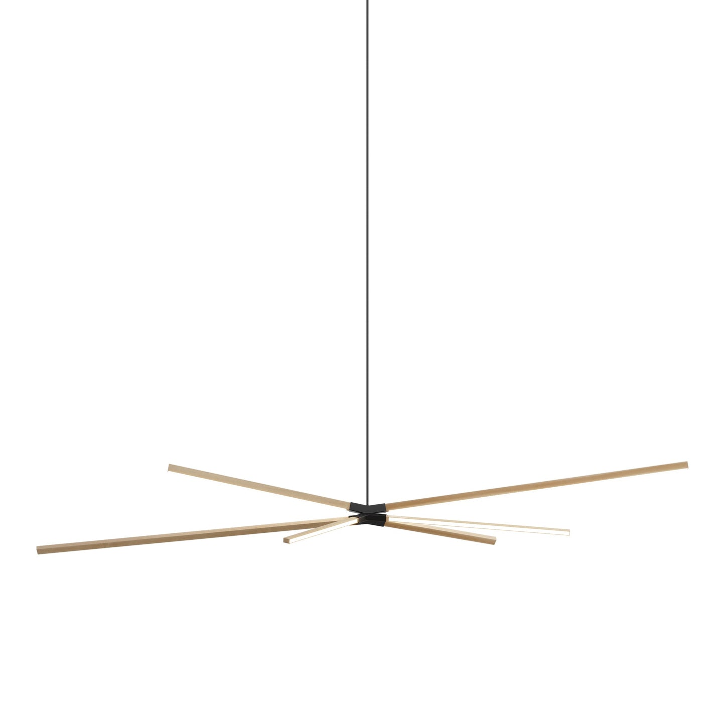 Skybang Big LED Pendant Light in Maple/Matte Black.