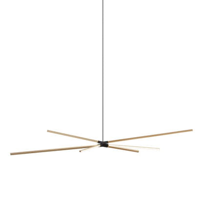 Skybang Big LED Pendant Light in Maple/Matte Black.