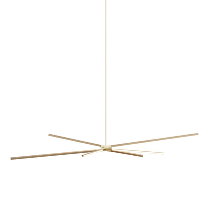 Skybang Big LED Pendant Light in Maple/Polished Brass.