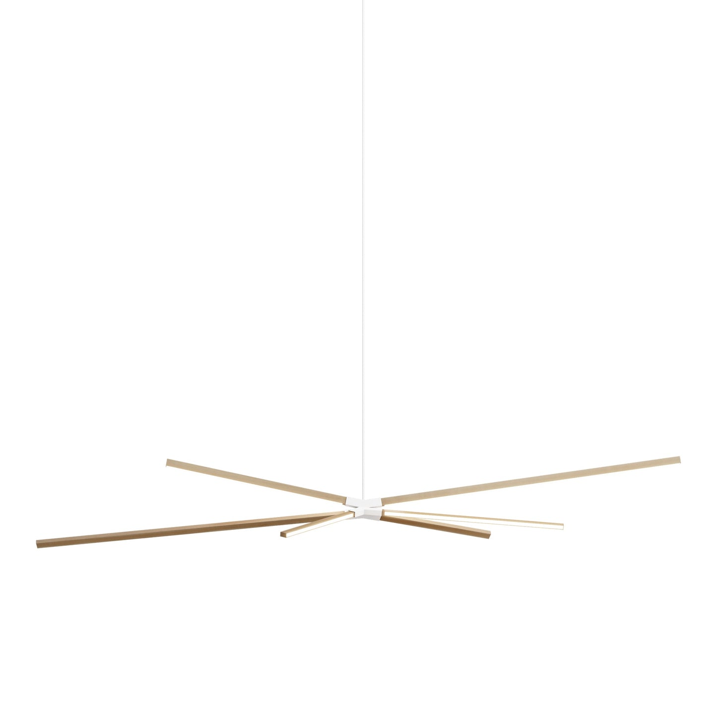 Skybang Big LED Pendant Light in Maple/White.