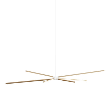 Skybang Big LED Pendant Light in Maple/White.