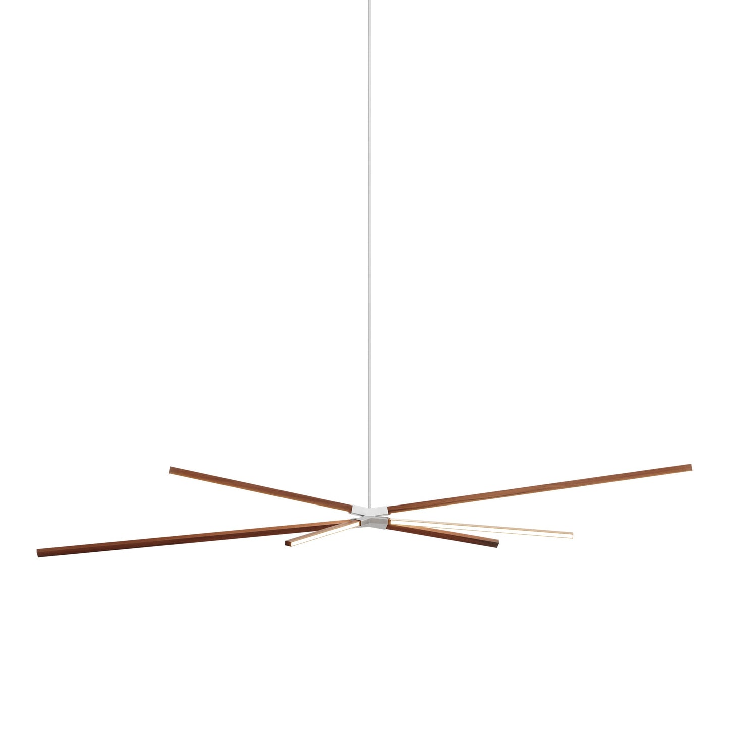 Skybang Big LED Pendant Light in Water Tower Redwood/Brushed Nickel.