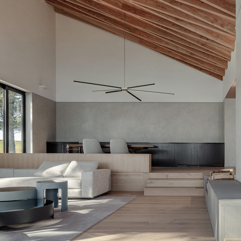 Skybang Big LED Pendant Light in living room.
