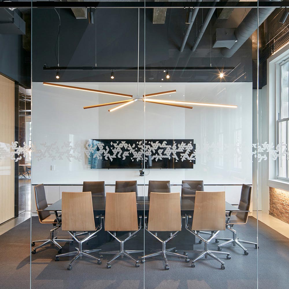 Skybang Big LED Pendant Light in workspace.