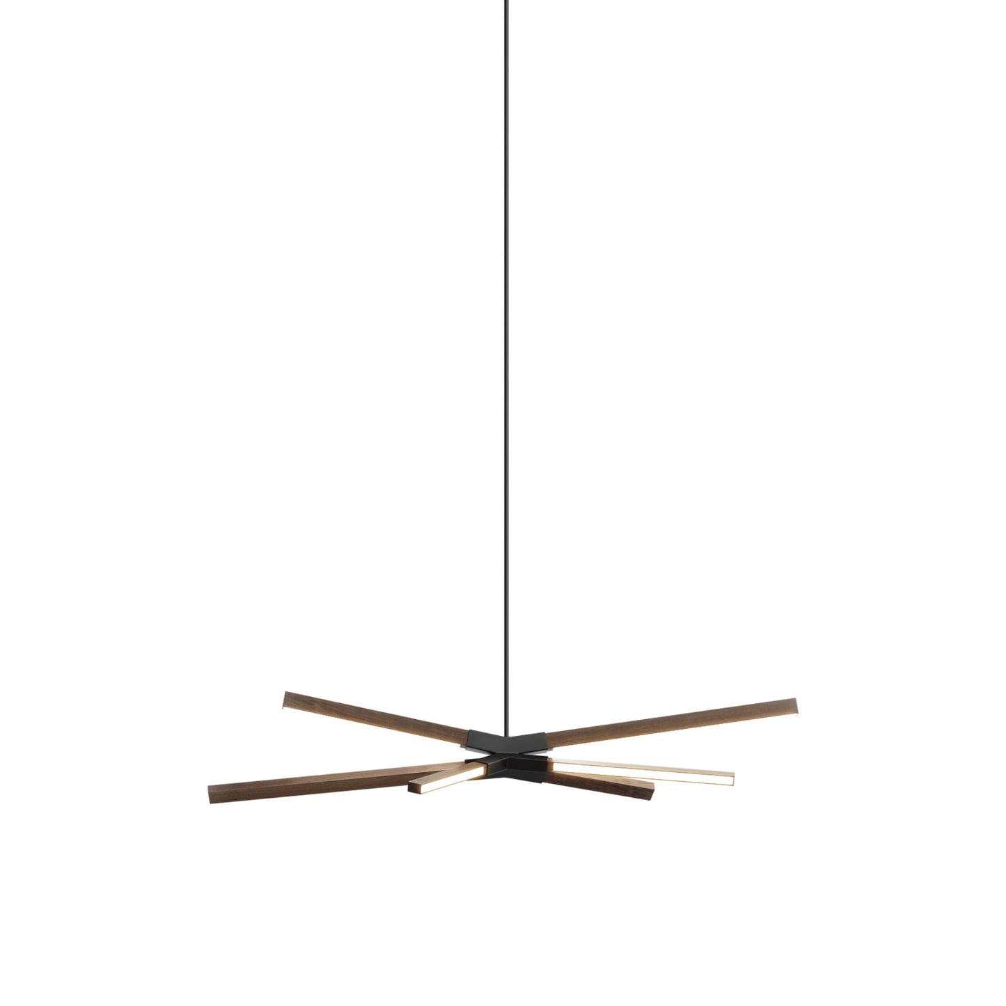 Skybang Little LED Pendant Light in American Walnut (Blackened).