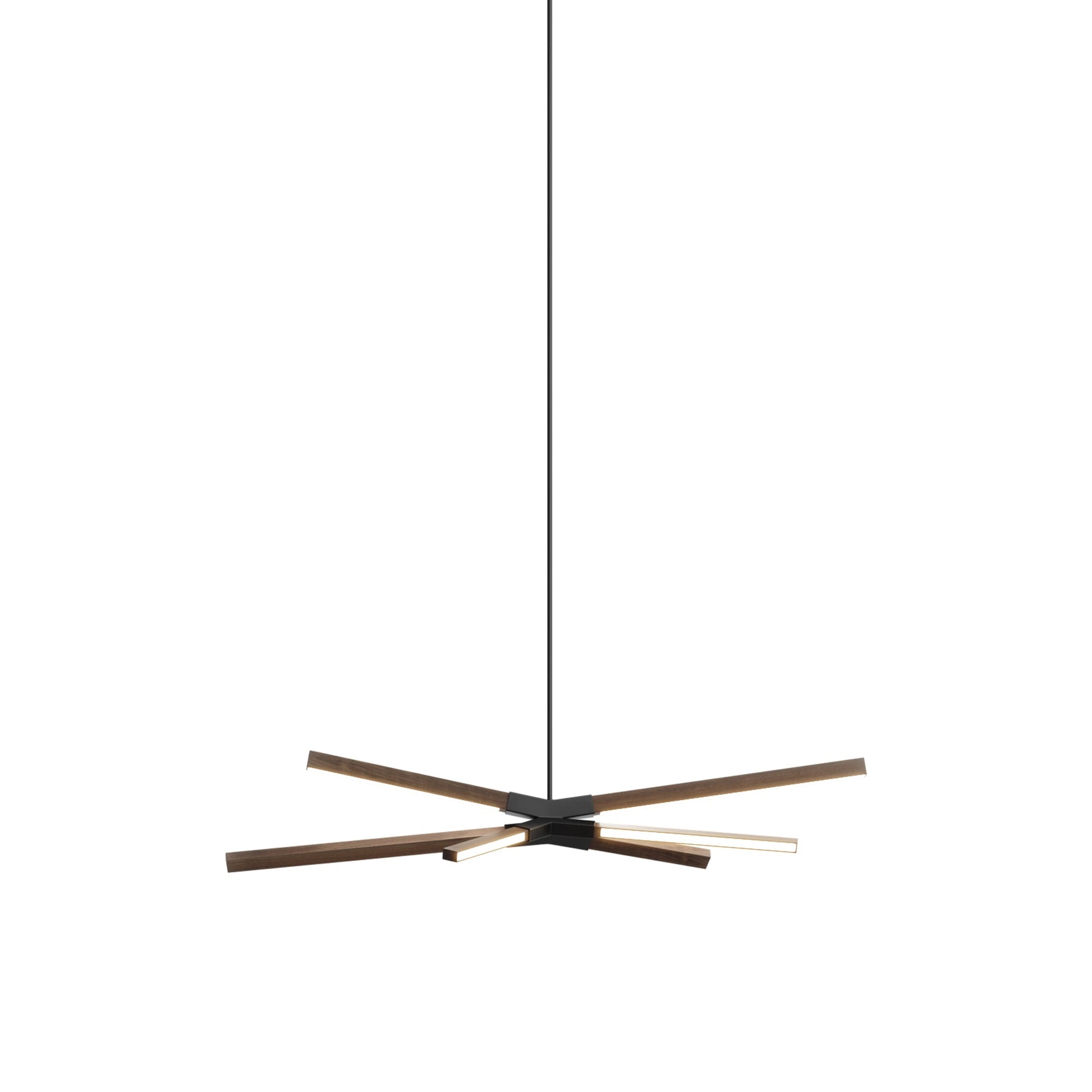 Skybang Little LED Pendant Light in American Walnut (Blackened).