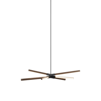 Skybang Little LED Pendant Light in American Walnut (Blackened).