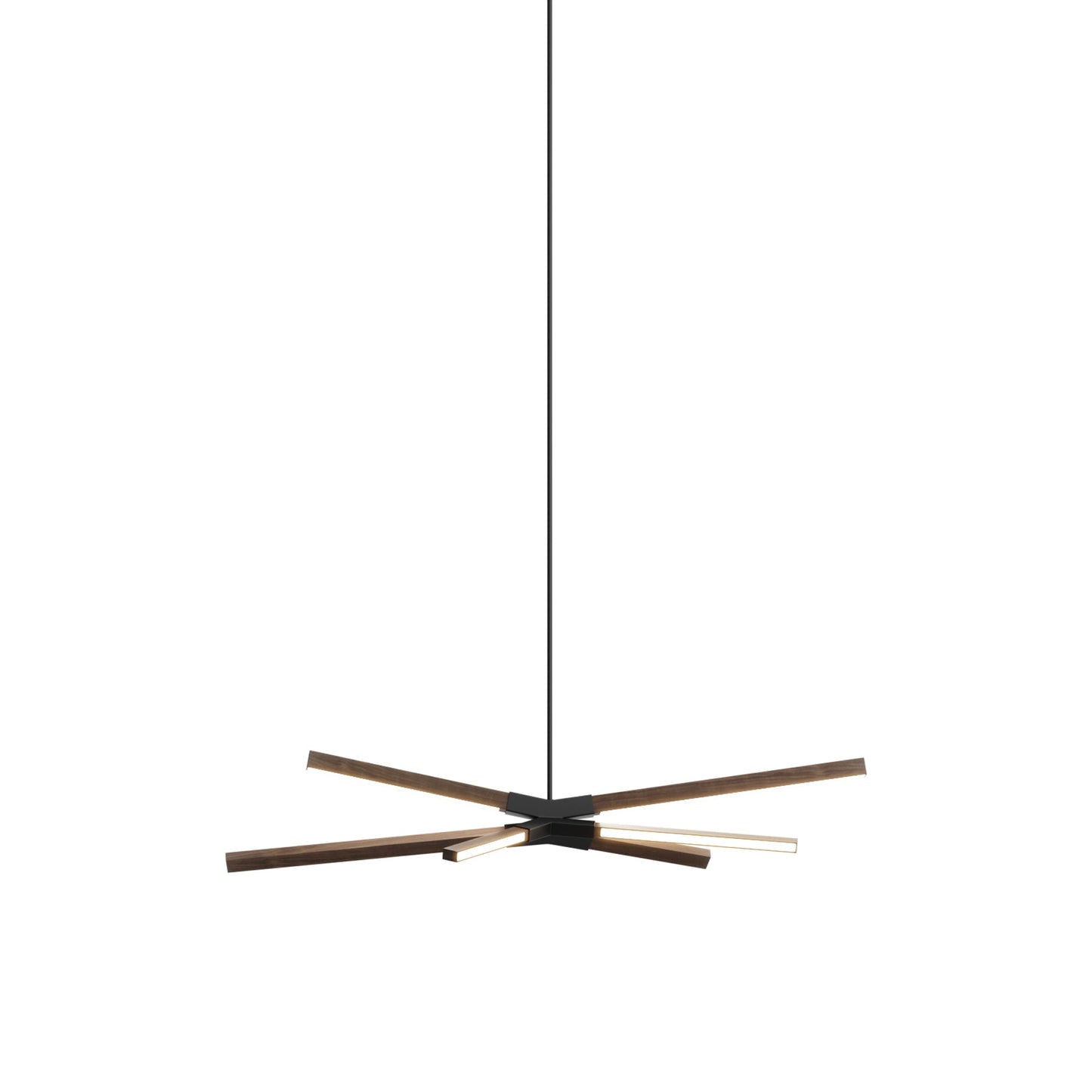 Skybang Little LED Pendant Light in American Walnut (Matte Black).