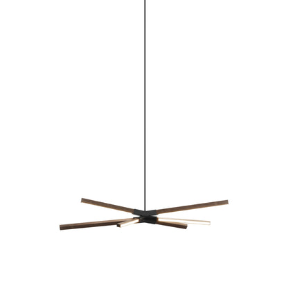 Skybang Little LED Pendant Light in American Walnut (Matte Black).