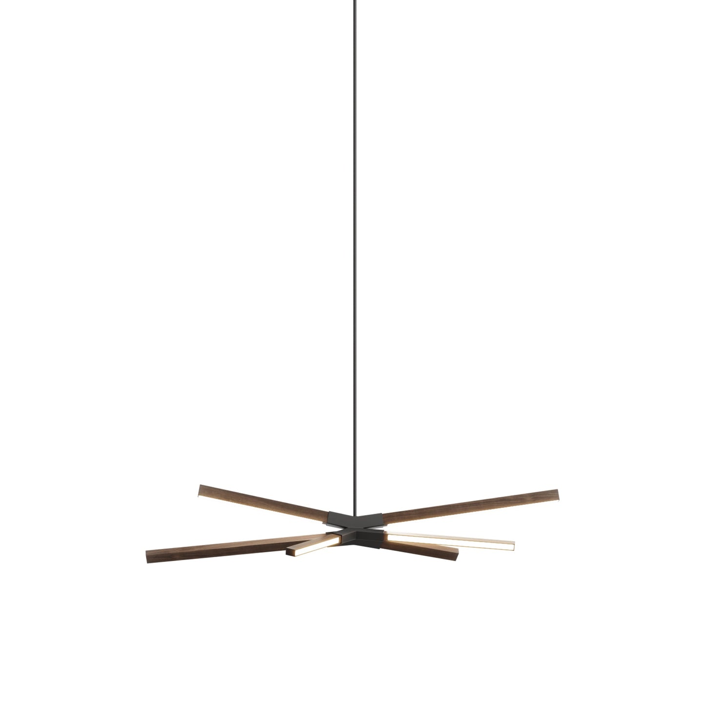Skybang Little LED Pendant Light in American Walnut (Slate Grey).