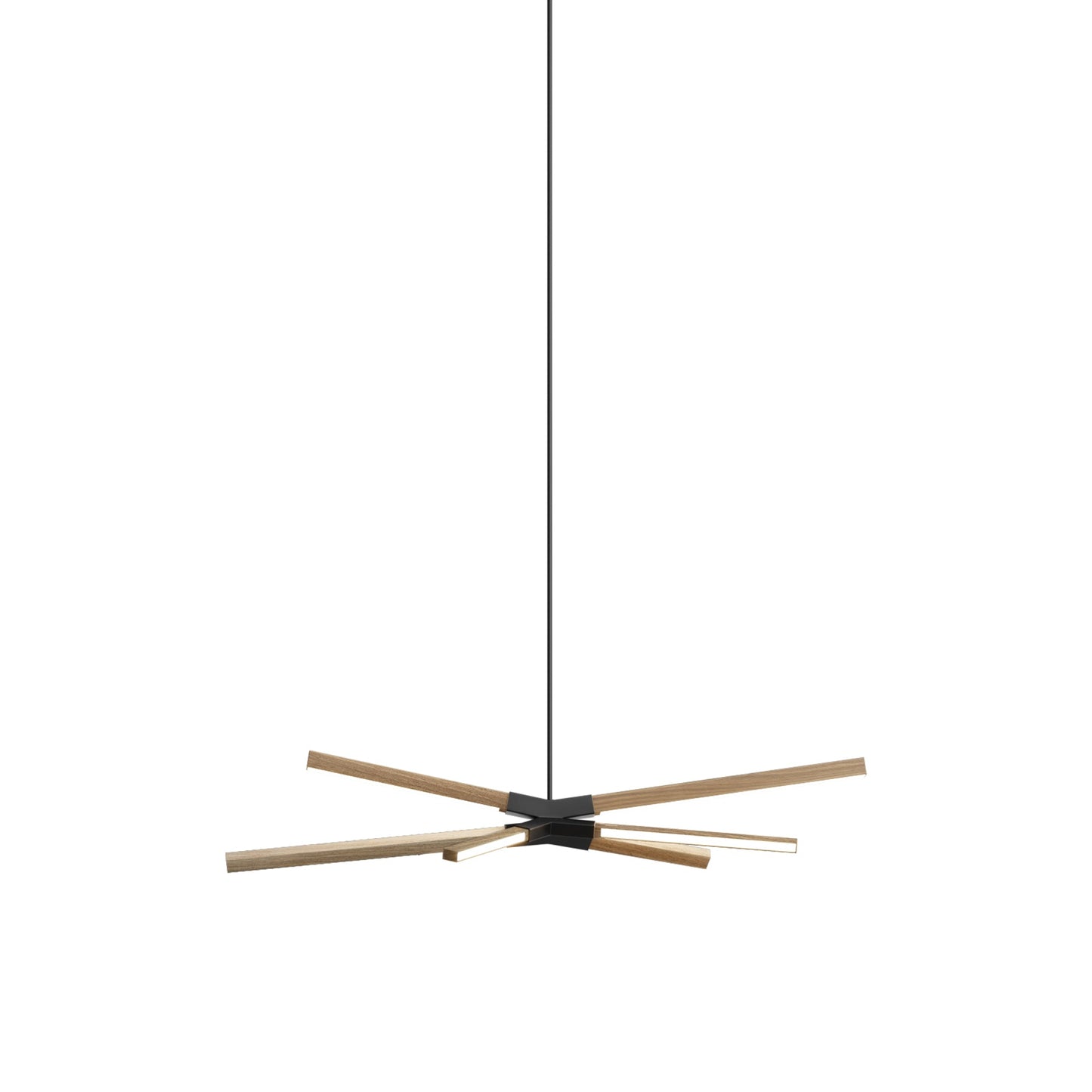 Skybang Little LED Pendant Light in Clear White Oak (Blackened).