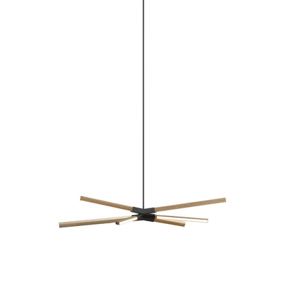 Skybang Little LED Pendant Light in Clear White Oak (Blackened).
