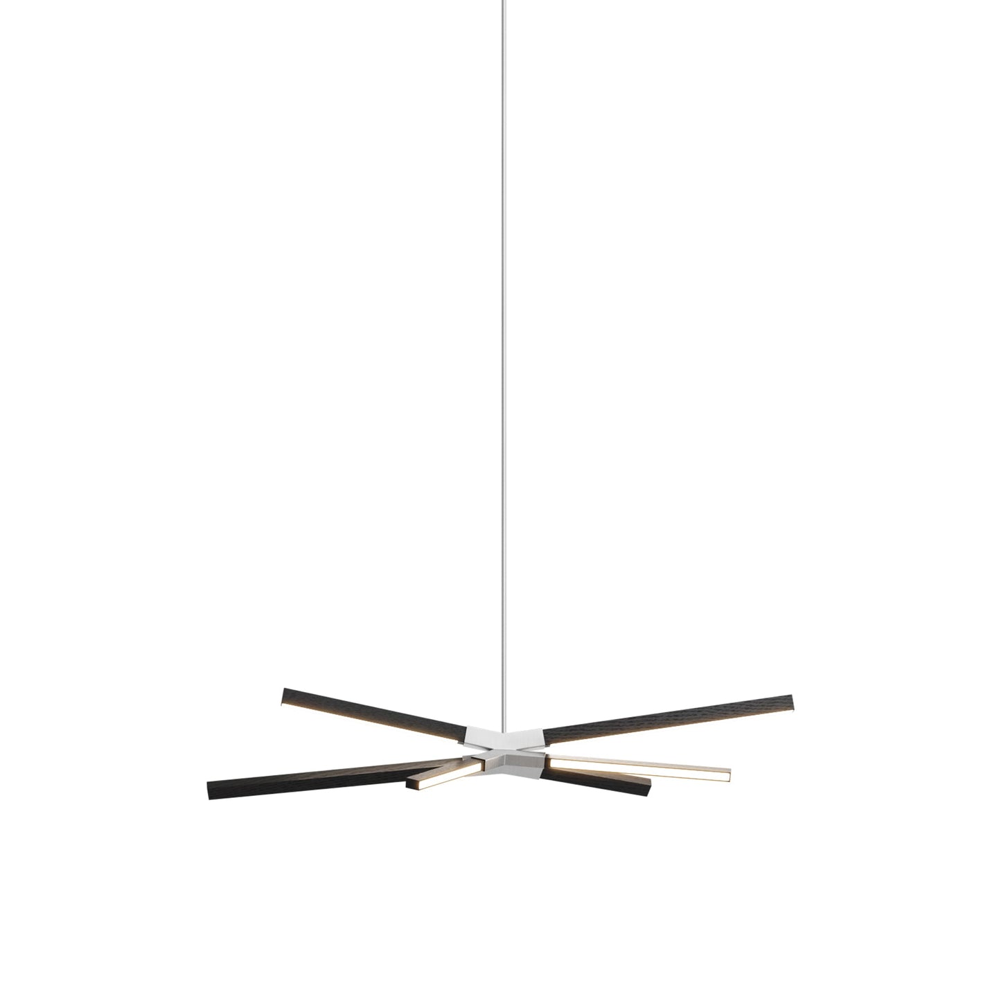 Skybang Little LED Pendant Light in Ebonized Oak (Brushed Nickel).