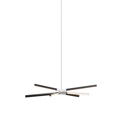 Skybang Little LED Pendant Light in Ebonized Oak (Polished Nickel).