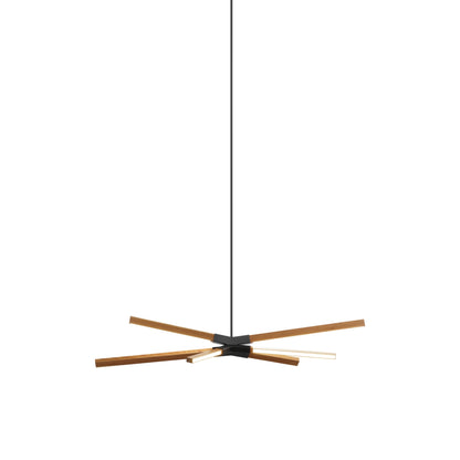 Skybang Little LED Pendant Light in Heart Pine (Reclaimed) (Blackened).