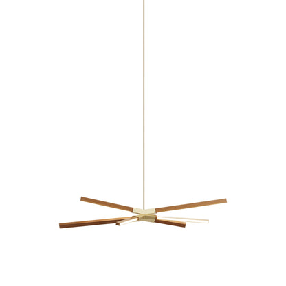 Skybang Little LED Pendant Light in Heart Pine (Reclaimed) (Brushed Brass).