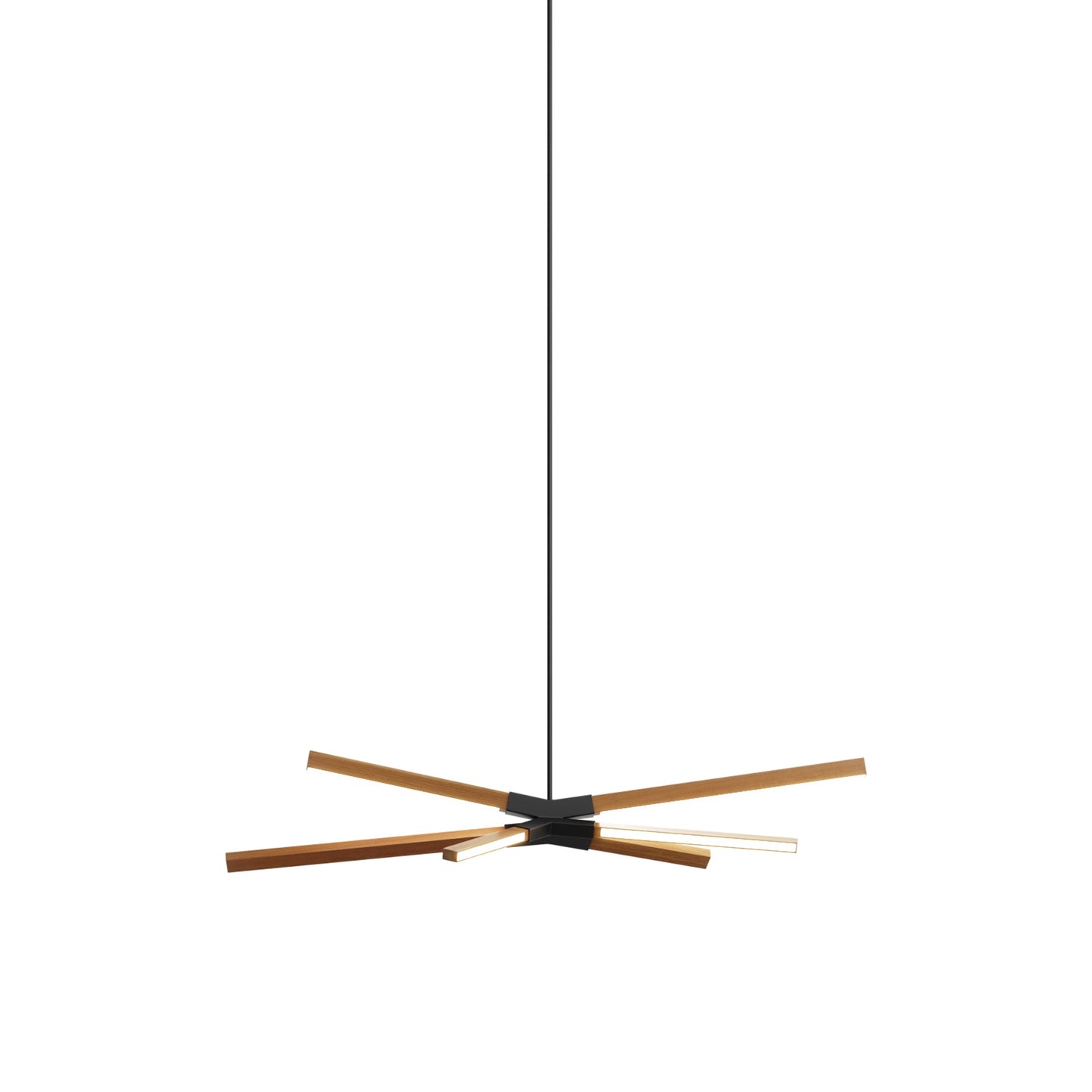 Skybang Little LED Pendant Light in Heart Pine (Reclaimed) (Matte Black).