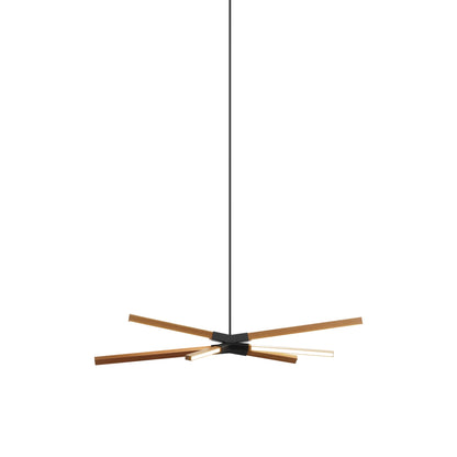 Skybang Little LED Pendant Light in Heart Pine (Reclaimed) (Matte Black).