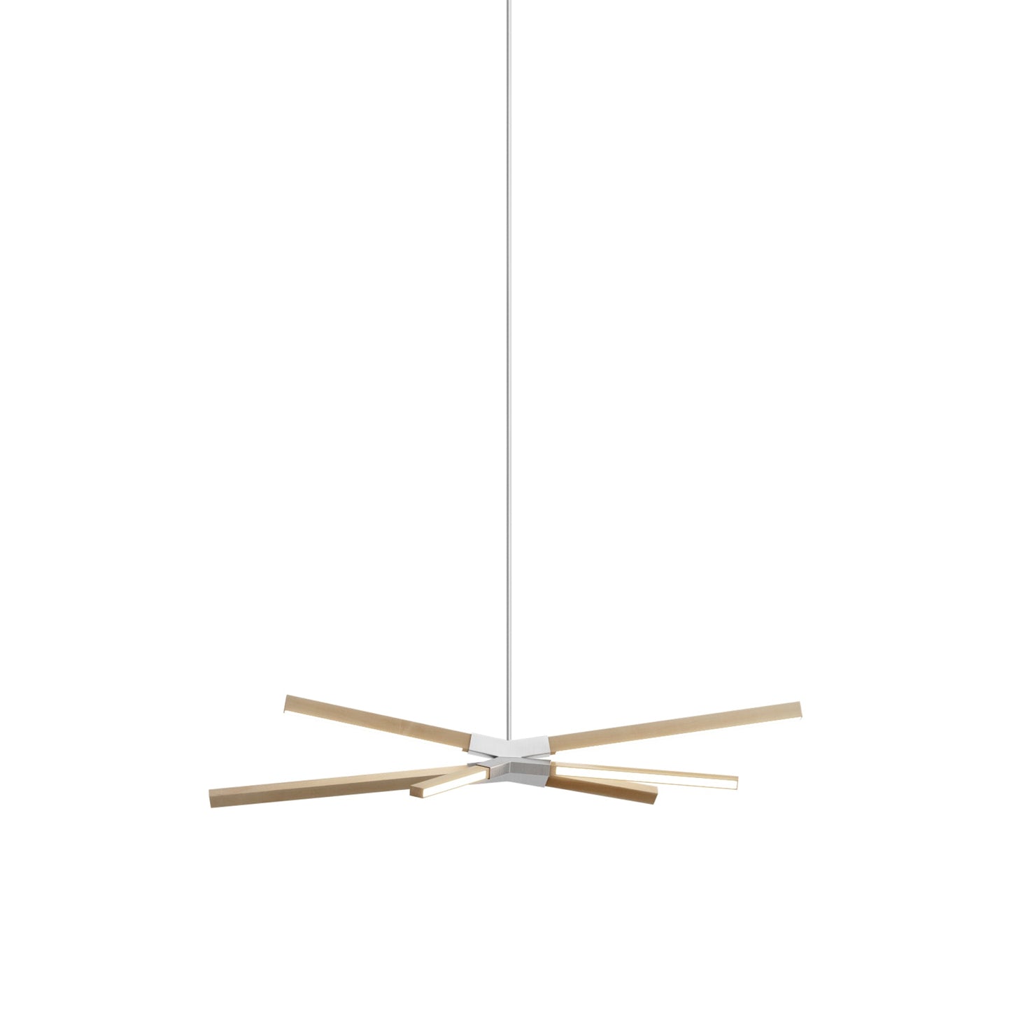 Skybang Little LED Pendant Light in Maple (Brushed Nickel).