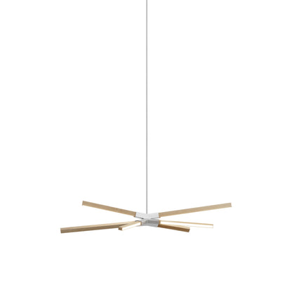 Skybang Little LED Pendant Light in Maple (Brushed Nickel).
