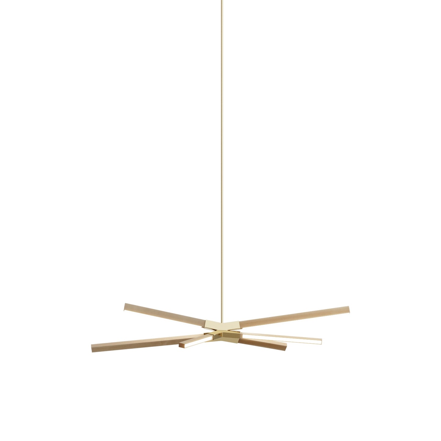 Skybang Little LED Pendant Light in Maple (Polished Brass).