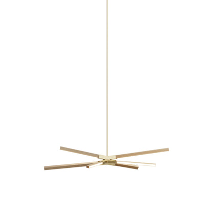 Skybang Little LED Pendant Light in Maple (Polished Brass).