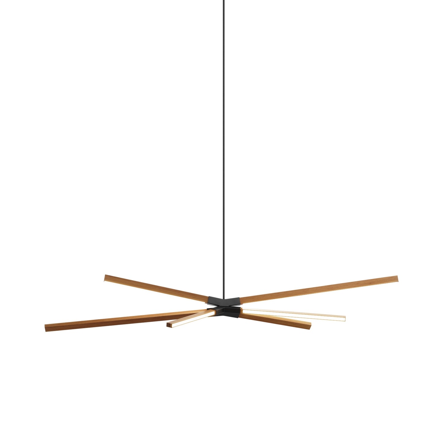 Skybang Middle LED Pendant Light in Heart Pine (Reclaimed)/Blackened.